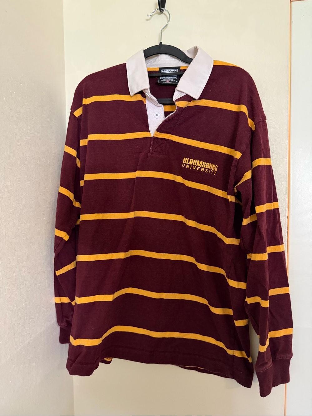 Bloomsburg University Men's Maroon & Gold Rugby Shirt